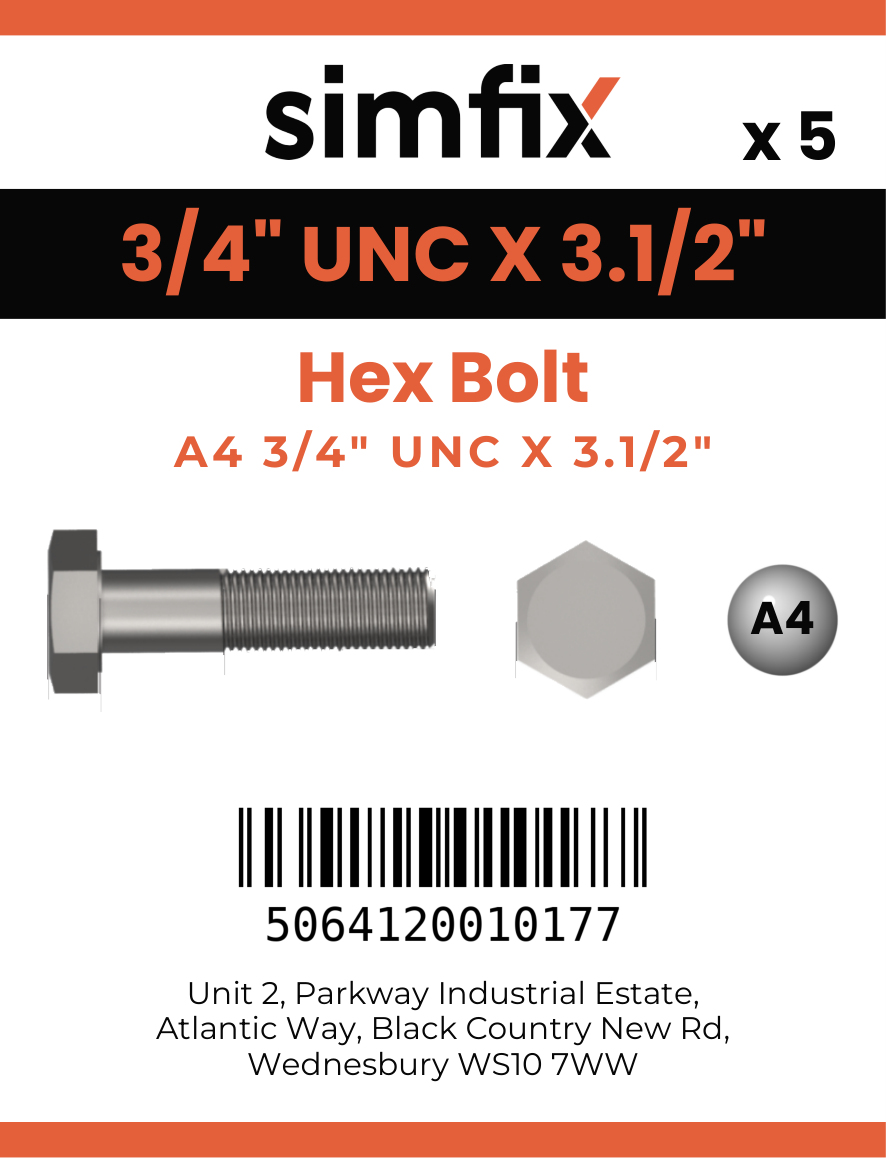 Simfix product label - 933UA434089-T