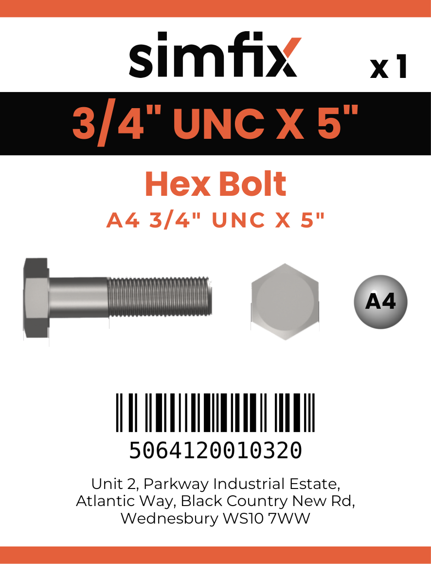 Simfix product label - 933UA434127-D