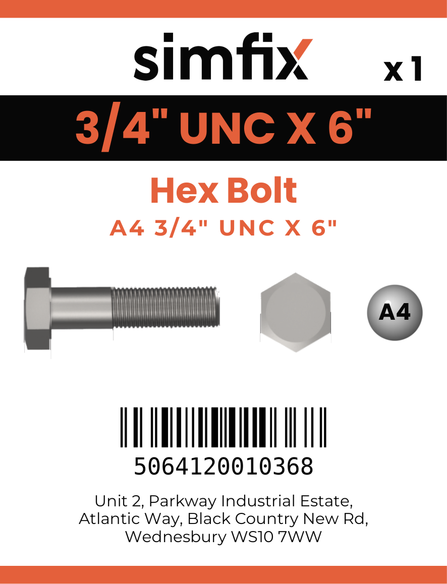 Simfix product label - 933UA434152-D