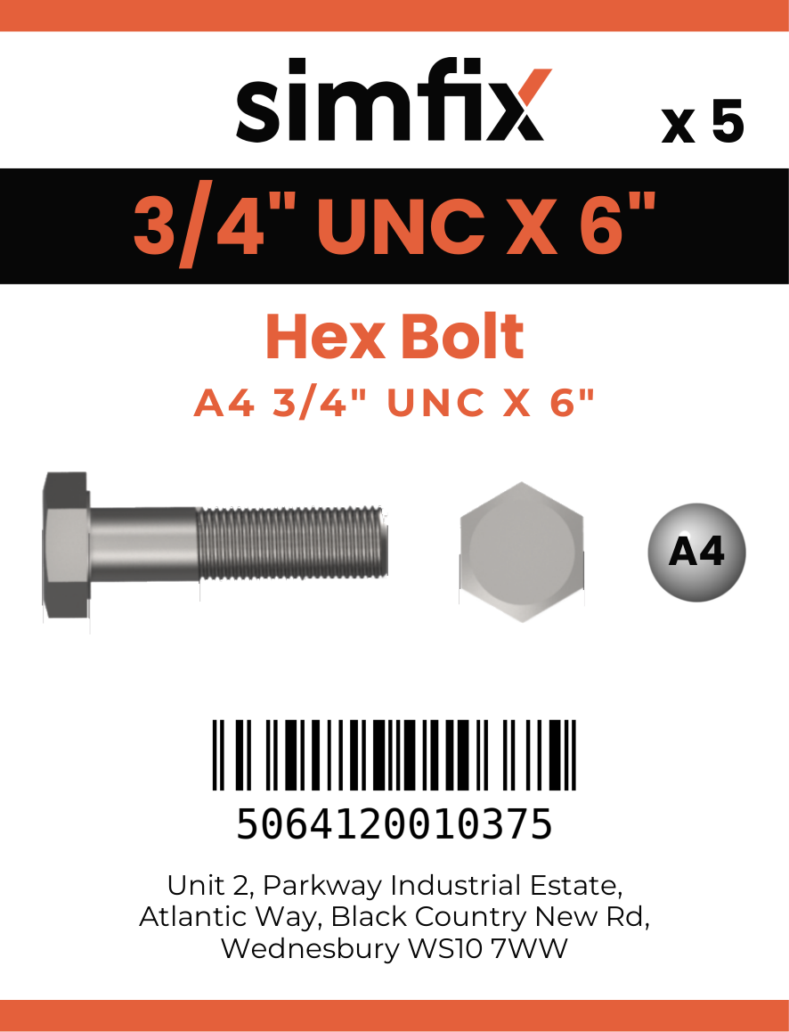 Simfix product label - 933UA434152-T