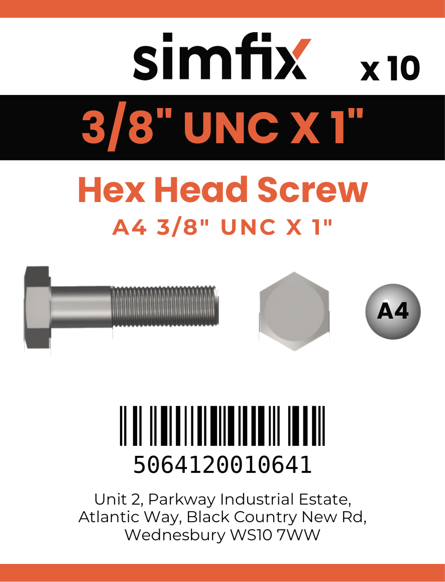 Simfix product label - 933UA438025-D