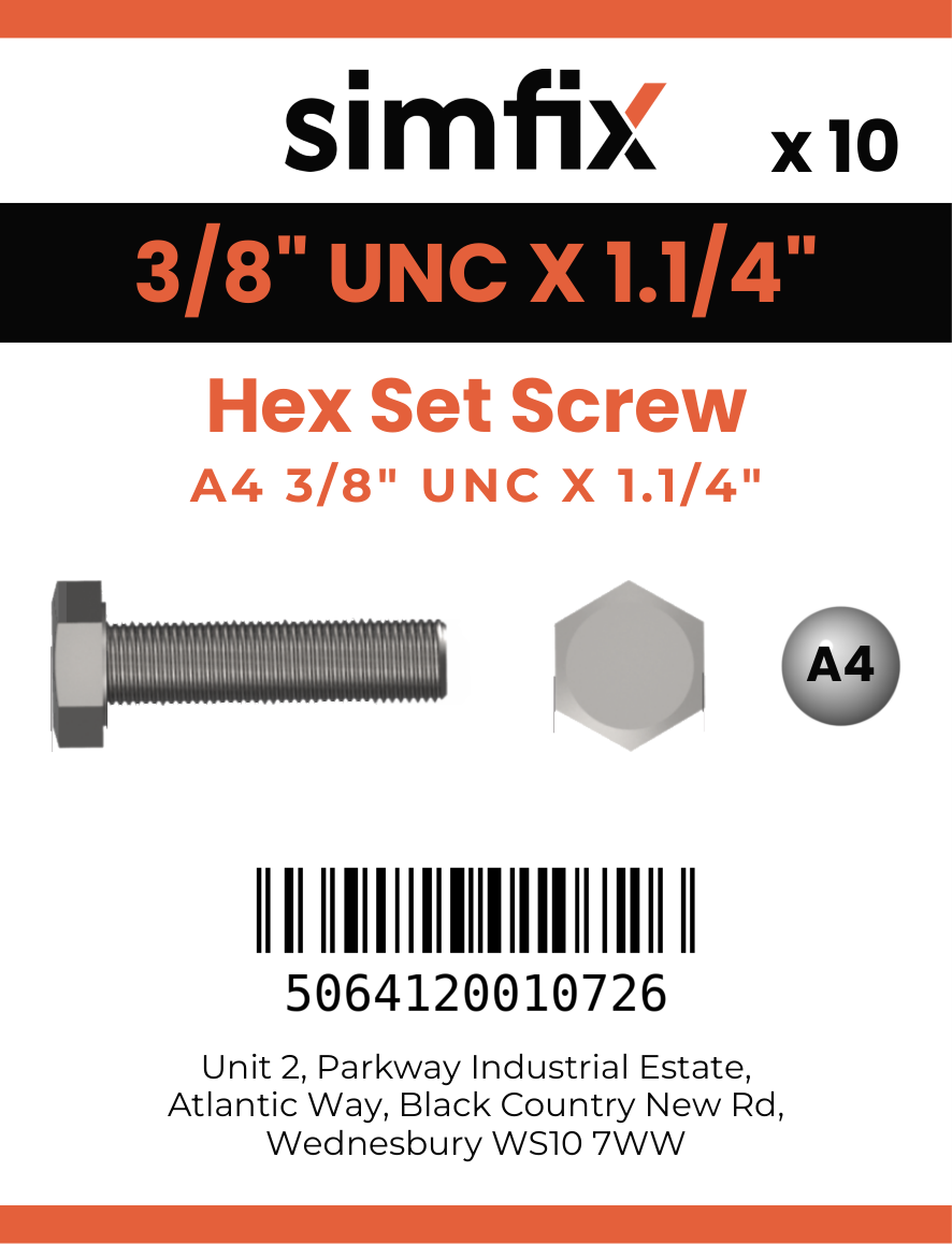 Simfix product label - 933UA438032-D