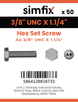 Simfix product label - 933UA438032-T