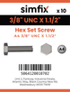 Simfix product label - 933UA438038-D
