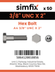 Simfix product label - 933UA438051-T