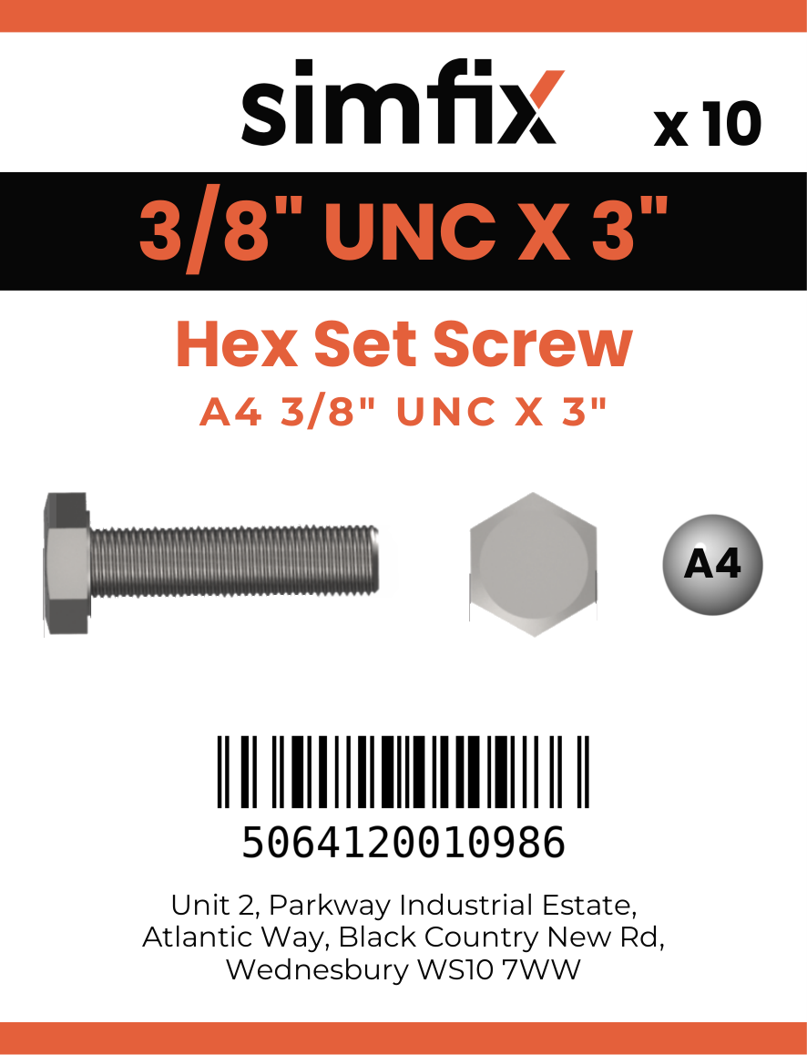 Simfix product label - 933UA438076-D