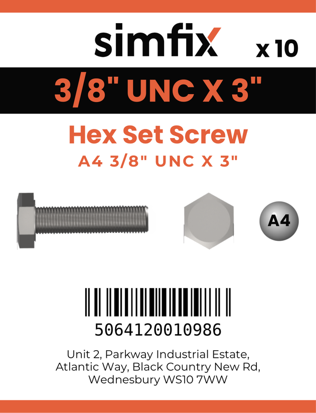 Simfix product label - 933UA438076-D