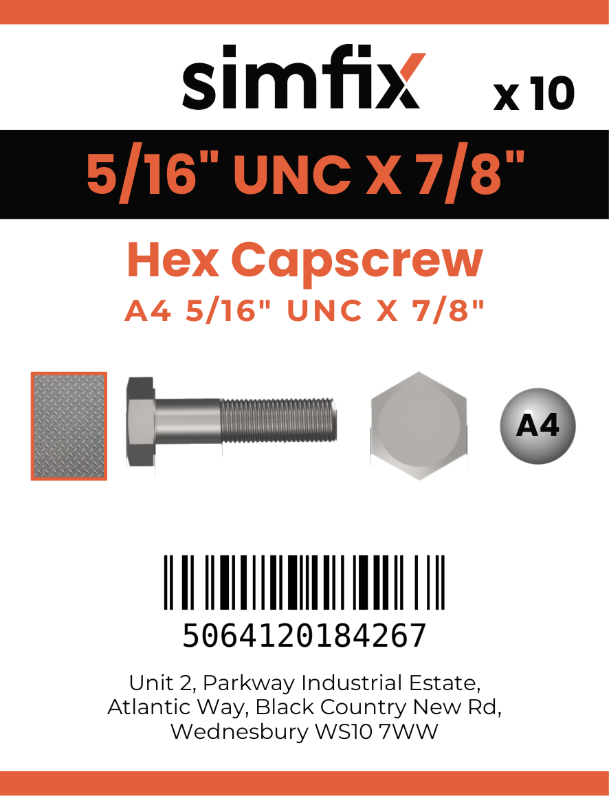 Simfix product label - 933UA4516022-D