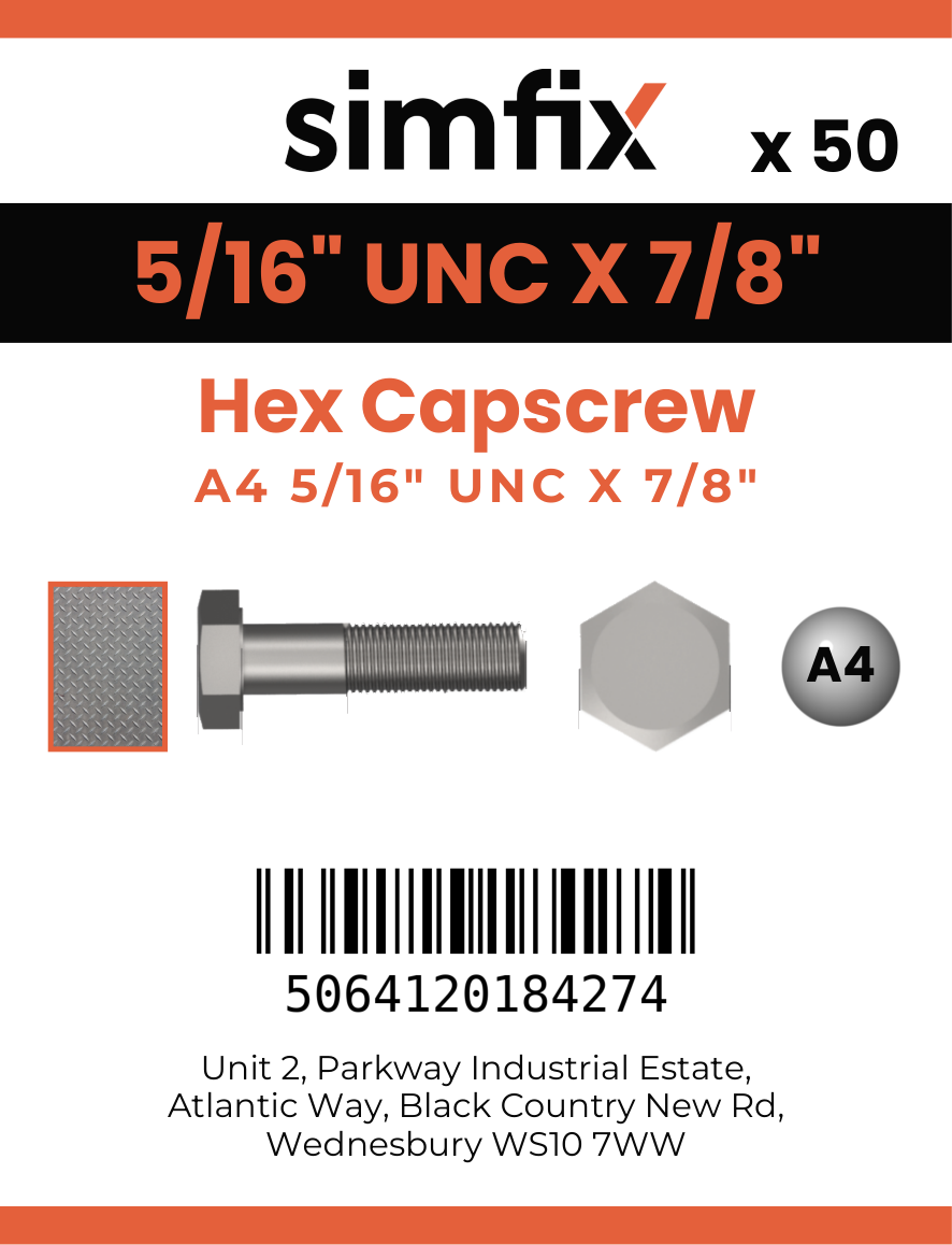 Simfix product label - 933UA4516022-T