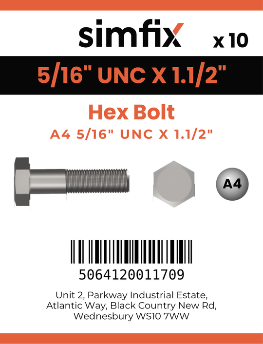 Simfix product label - 933UA4516038-D