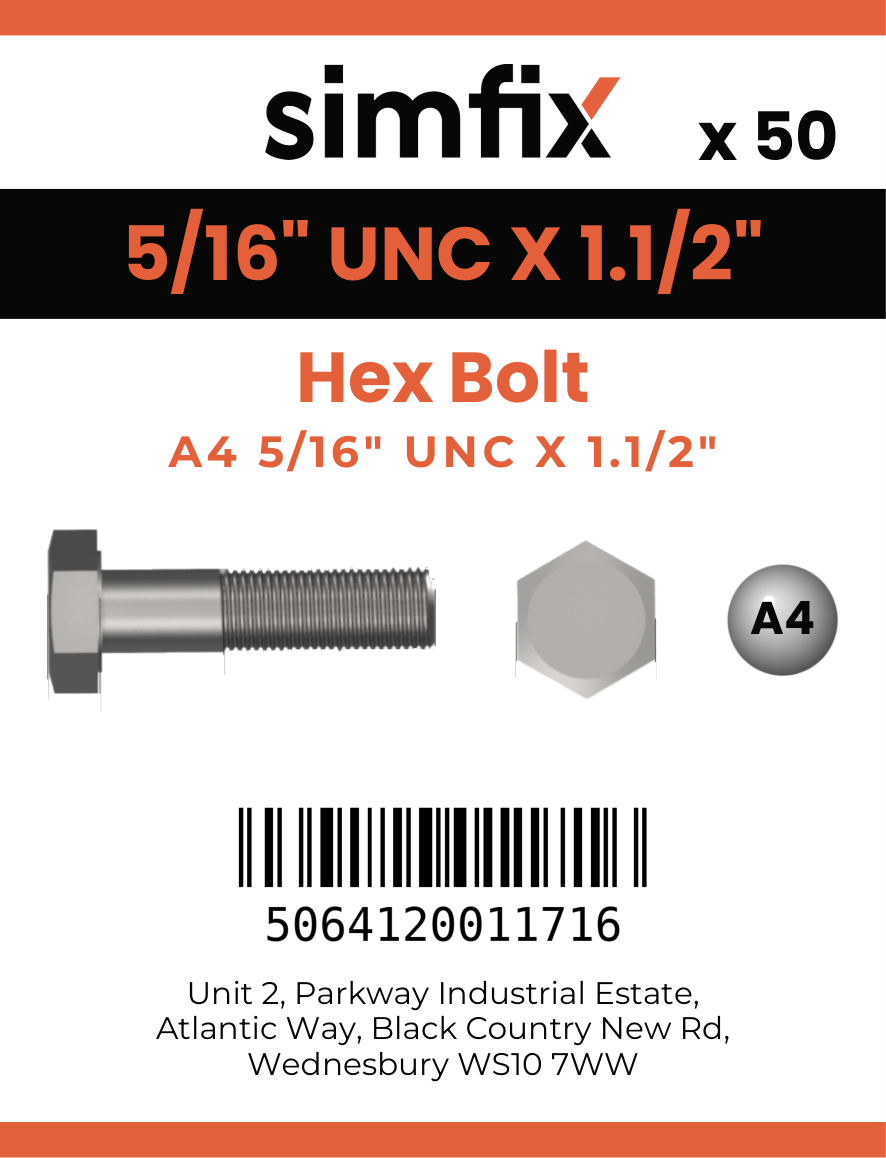 Simfix product label - 933UA4516038-T
