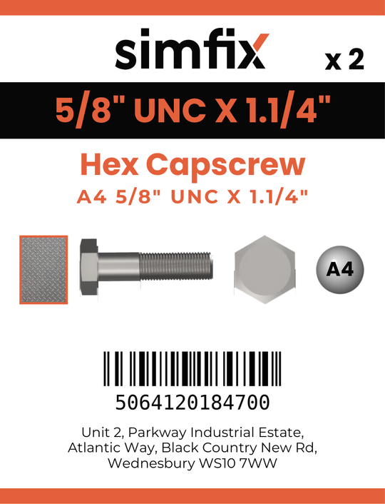 Simfix product label - 933UA458032-D