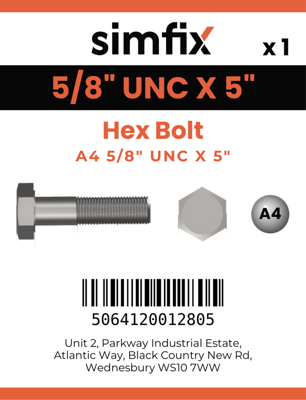 Simfix product label - 933UA458127-D