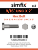 Simfix product label - 933UA4916051-D