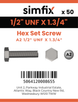 Simfix product label - 933UFA212045-T