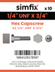 Simfix product label - 933UFA214019-D
