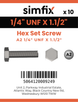 Simfix product label - 933UFA214038-D