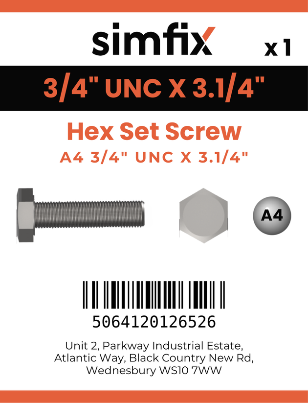 Simfix product label - 933UFA43408380-D