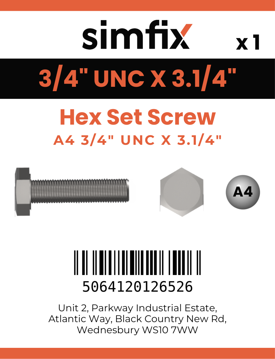 Simfix product label - 933UFA43408380-D