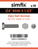 Simfix product label - 933WA214038-D