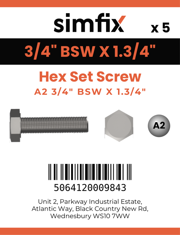 Simfix product label - 933WA234045-D