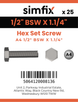 Simfix product label - 933WA412032-T