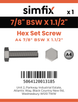 Simfix product label - 933WA478038-D