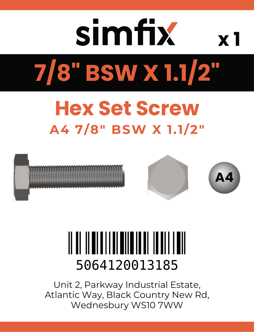 Simfix product label - 933WA478038-D