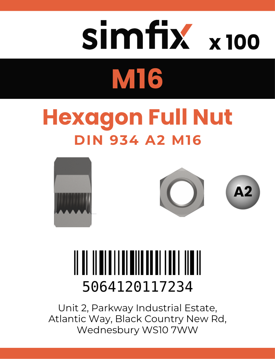 Simfix product label - 934A20160-T