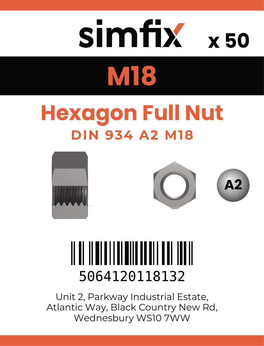 Simfix product label - 934A2018070-T
