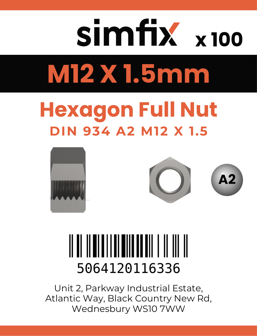 Simfix product label - 934A21215-T