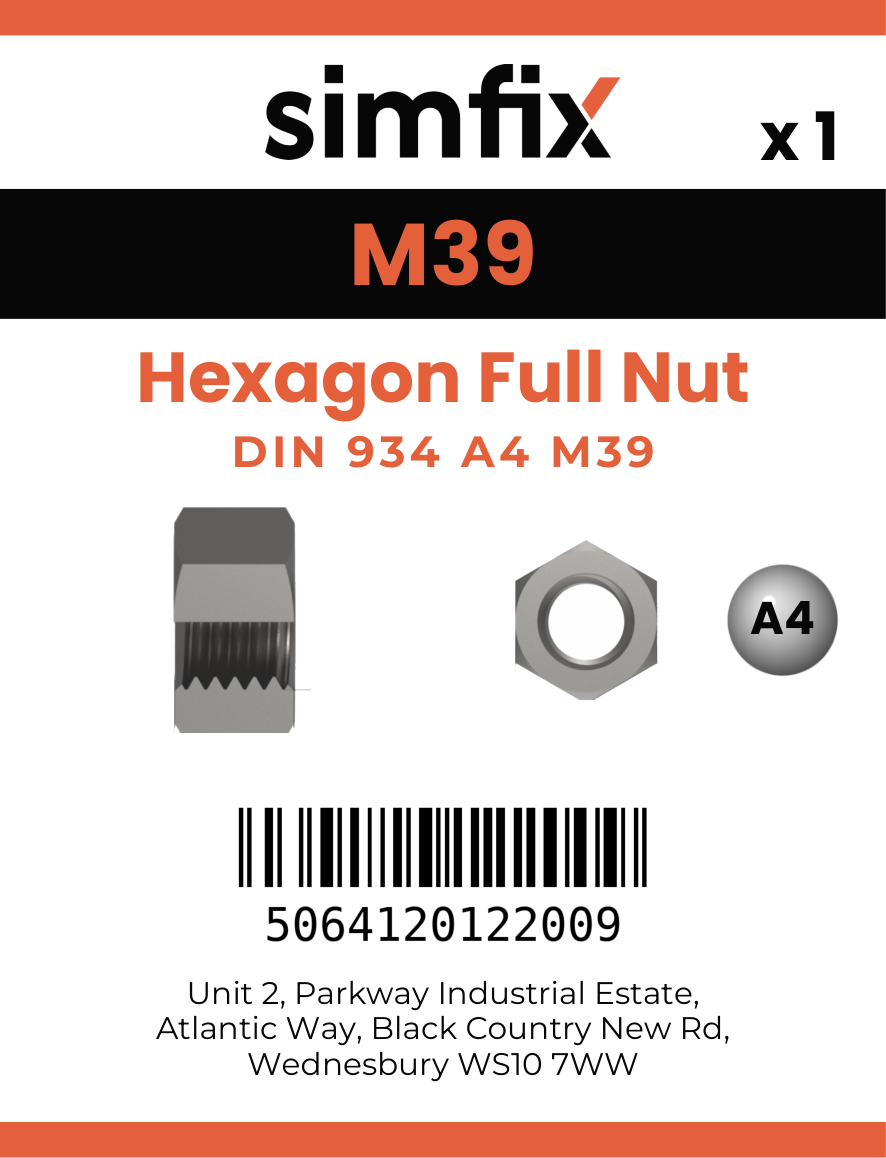 Simfix product label - 934A4039080-D