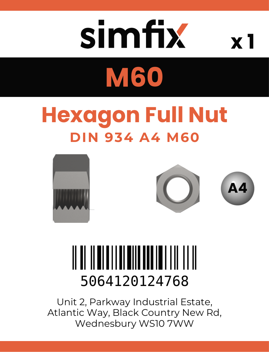 Simfix product label - 934A40600-D