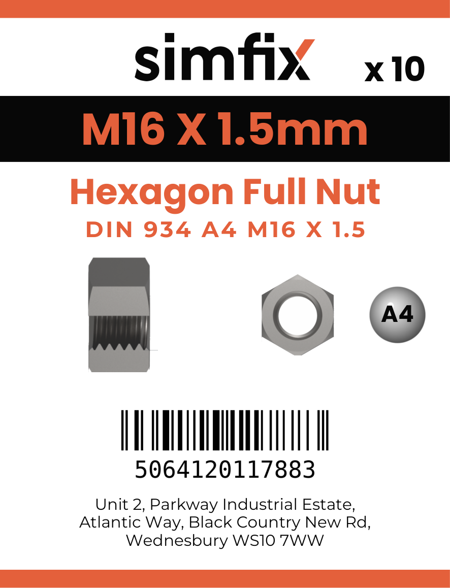Simfix product label - 934A416150-D