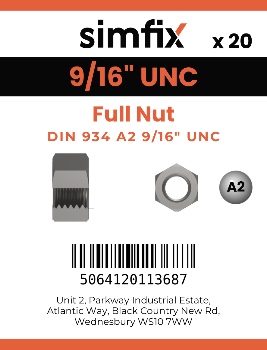 Simfix product label - 934UA2916-D