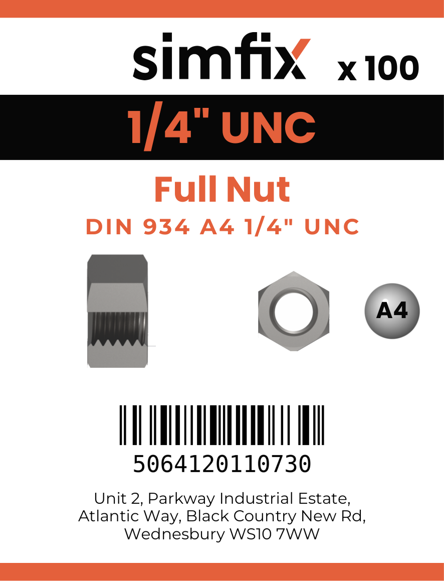 Simfix product label - 934UA414-T
