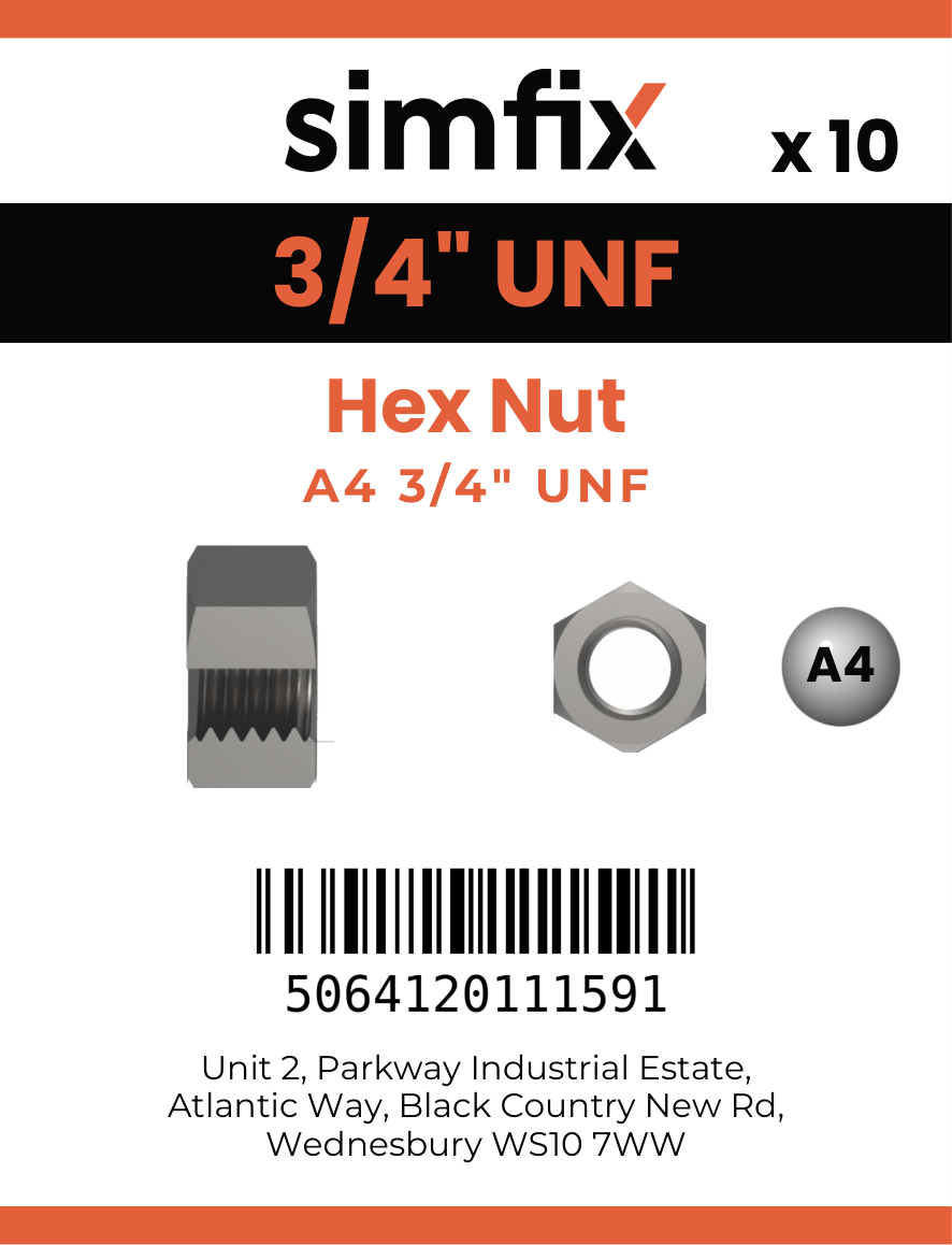 Simfix product label - 934UFA434-T