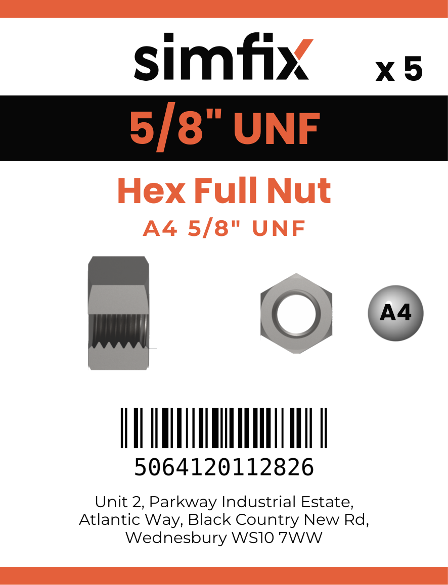 Simfix product label - 934UFA458-D