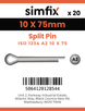 Simfix product label - 94A210075-D