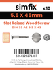 Simfix product label - 95A255045-D