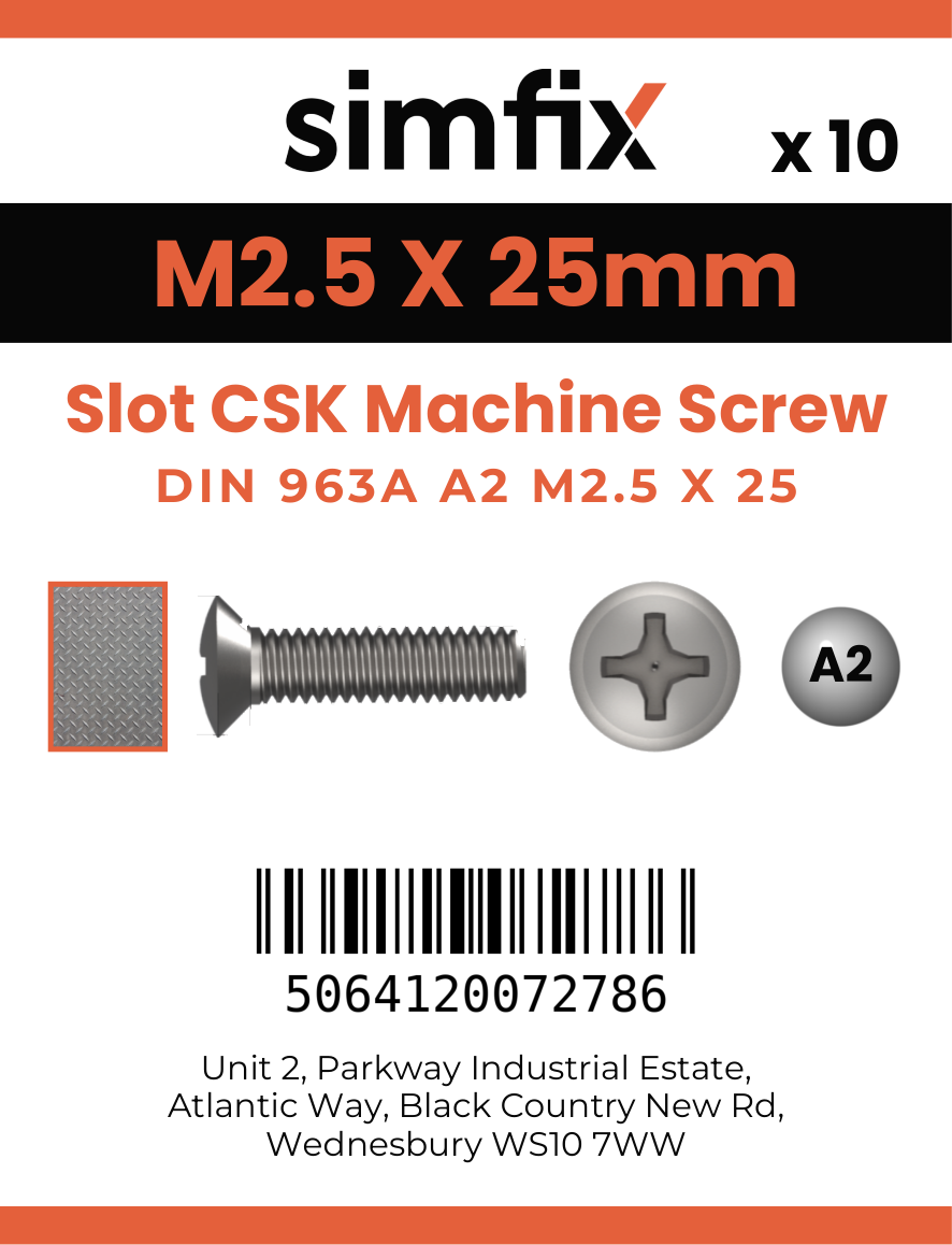 Simfix product label - 963A2025025-D