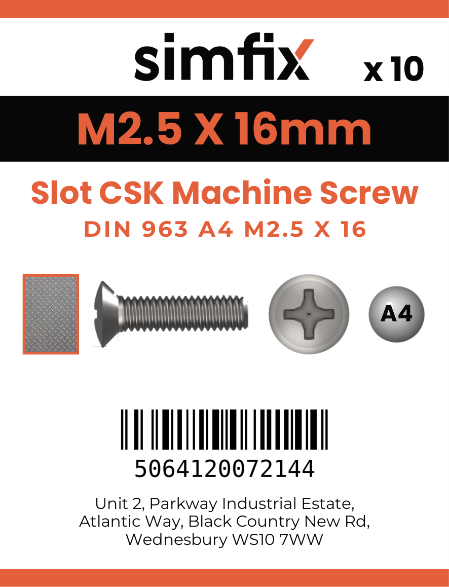 Simfix product label - 963A4025016-D