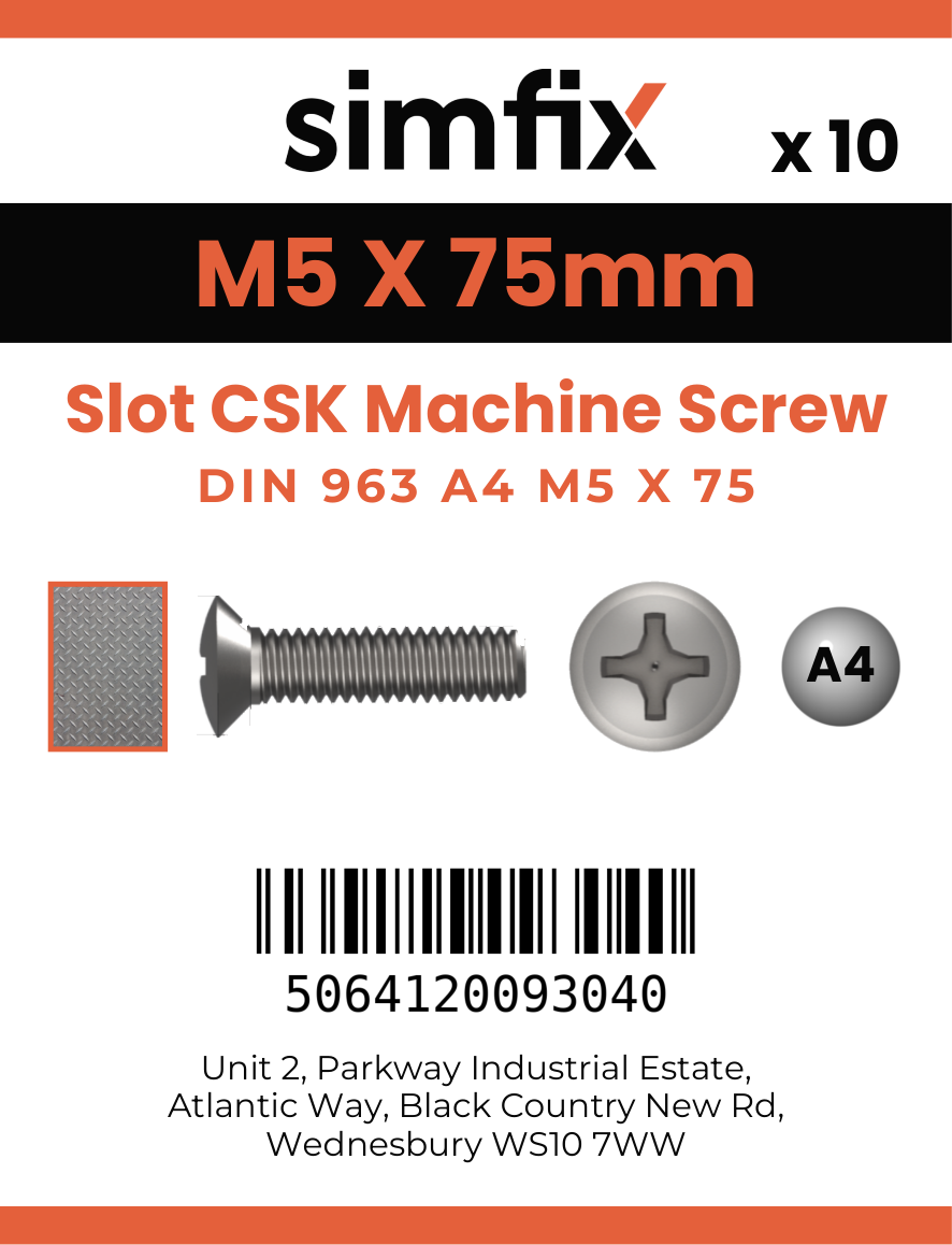 Simfix product label - 963A405075-D