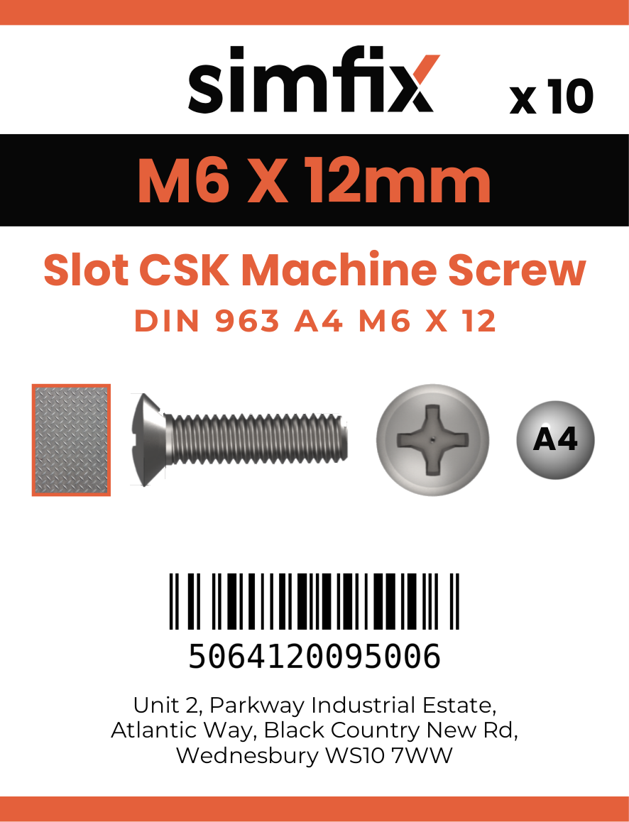 Simfix product label - 963A406012-D