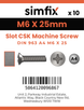 Simfix product label - 963A406025-D