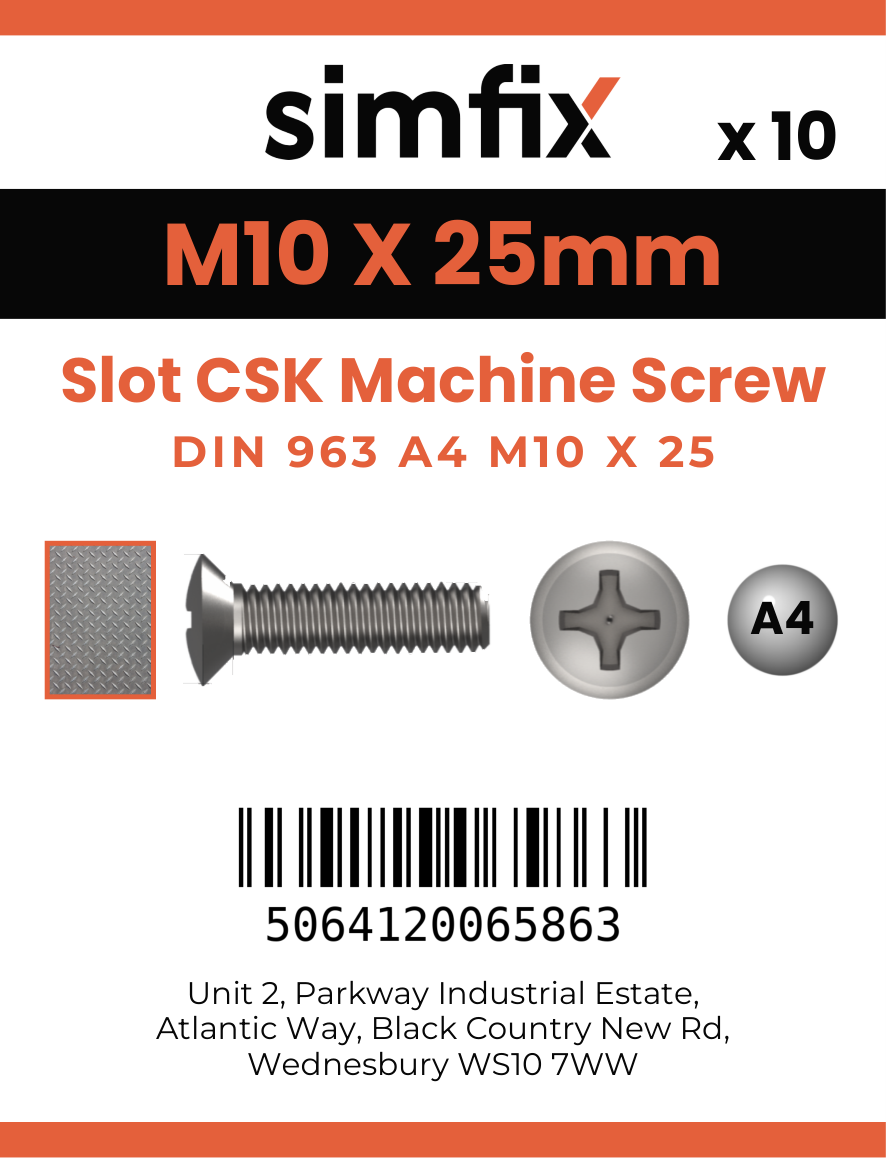 Simfix product label - 963A410025-D