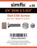 Simfix product label - 963WA214070-D