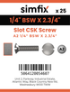 Simfix product label - 963WA214070-D