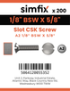 Simfix product label - 963WA218016-T