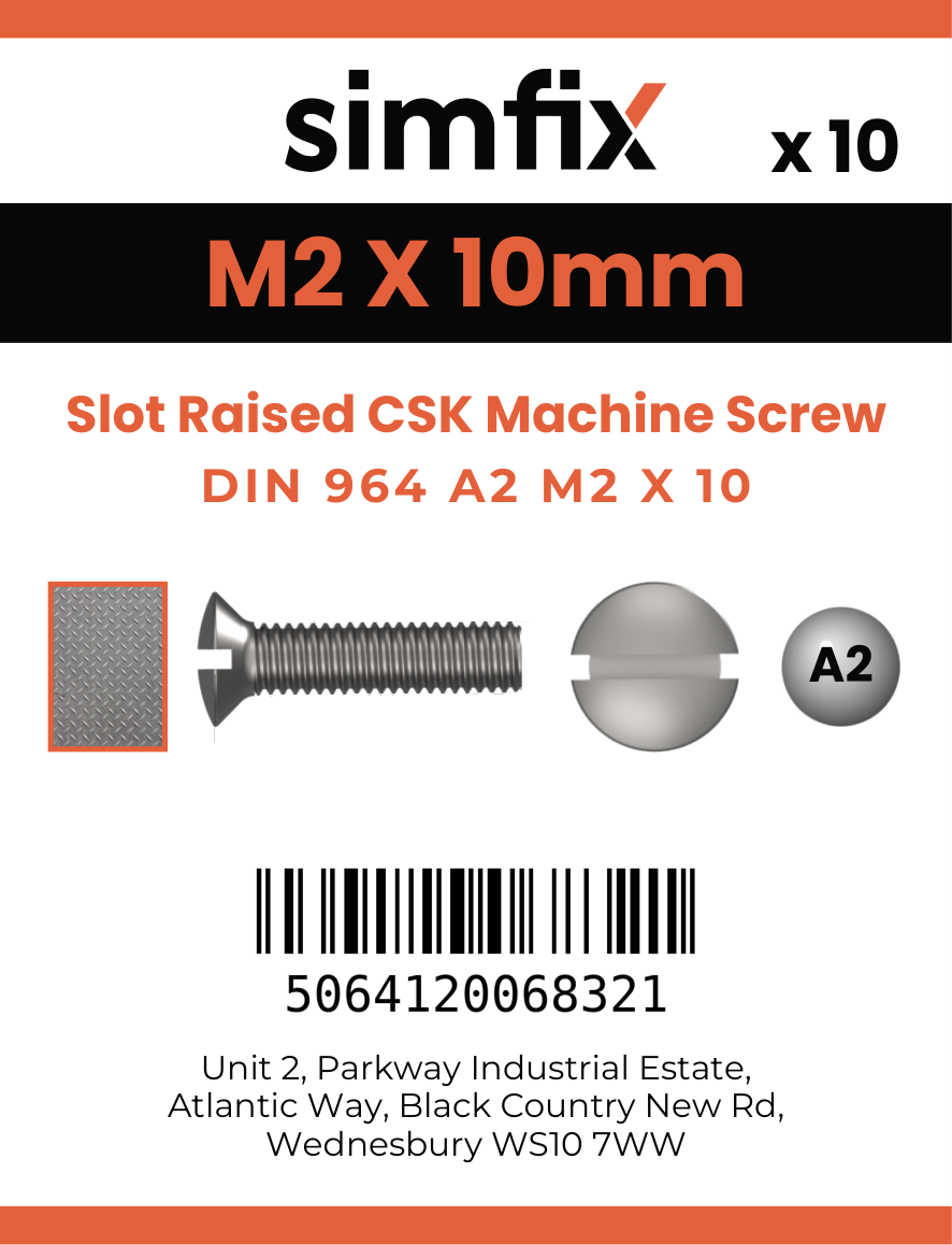 Simfix product label - 964A202010-D
